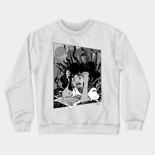 Dyslexia || Black 'N' White Crewneck Sweatshirt by Simkray